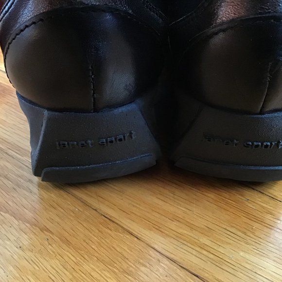 JANET SPORT BLACK LEATHER LACE UP SHOES. 38 - Picture 7 of 8